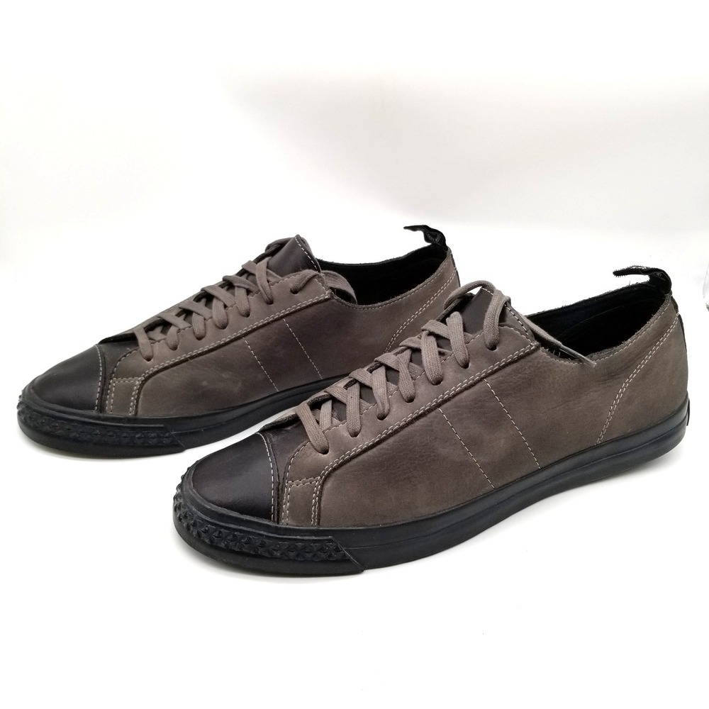Todd Snyder + PF Flyers Rambler Low Top Leather Sneakers Sz 11 Taupe Lace Up